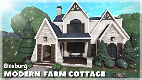 Bloxburg Modern Farm Cottage Speedbuild Roblox House Build Youtube