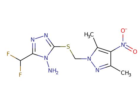 3 Difluoromethyl 5 3 5 Dimethyl 4 Nitro Pyrazol 1 Yl Methylsulfanyl