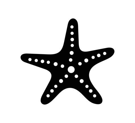 starfish silhouette vector 23857845 Vector Art at Vecteezy