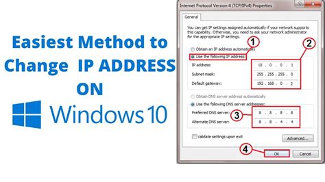 How To Change Ip Address On Windows Youtube