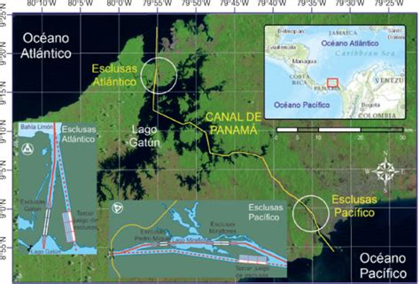 Ubicación Y Componentes Del Canal De Panamá Download Scientific Diagram