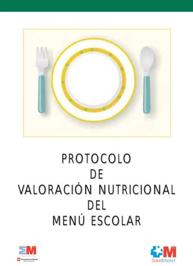 PROTOCOLO DE VALORACIÓN NUTRICIONAL DEL MENÚ ESCOLAR