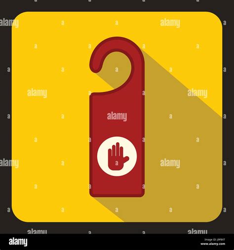 Do Not Disturb Red Sign Icon Flat Style Stock Vector Image Art Alamy