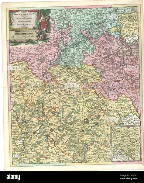 Map Exactissima Totius Mosellae Et Sarae Fluvii Tabula Et Minorum In