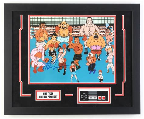 Mike Tyson Signed Nintendo Punch Out Custom Framed Photo Display