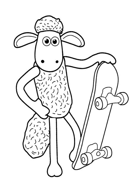 Shaun the Sheep coloring pages for kids to print for free