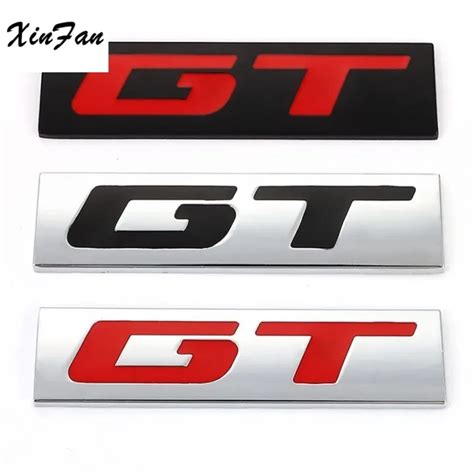 XINFNA Stiker Mobil Lencana Logam Stiker Ekor 3D GT Logo Grand Tour