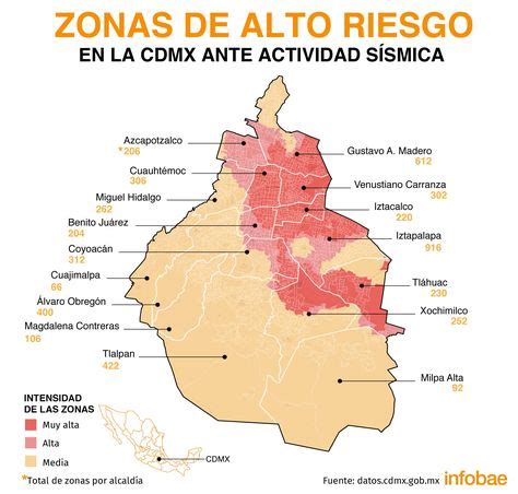 Mapa De Riesgo Cdmx Los Lugares M S Peligrosos En Caso De Sismo