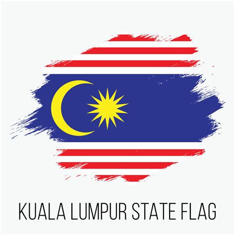 Malaysia State Kuala Lumpur Vector Flag Design Template 21969114 Vector Art At Vecteezy