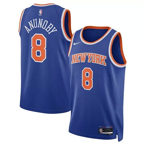 Unisex Nike OG Anunoby Blue New York Knicks Swingman Jersey - Icon Edition