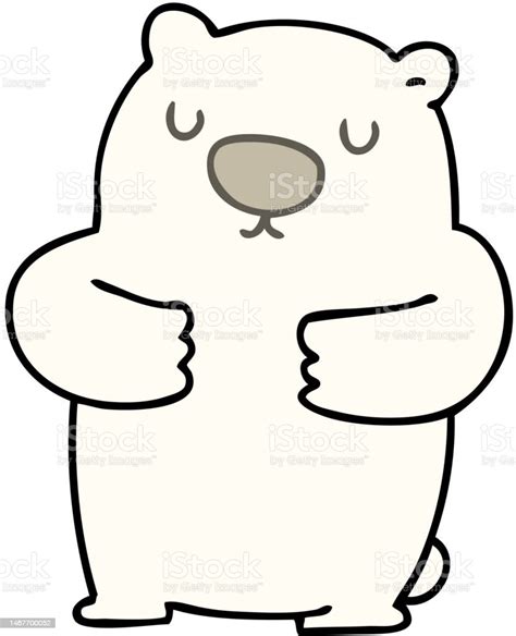 Hand Drawn Quirky Cartoon Polar Bear Stock Illustration Download