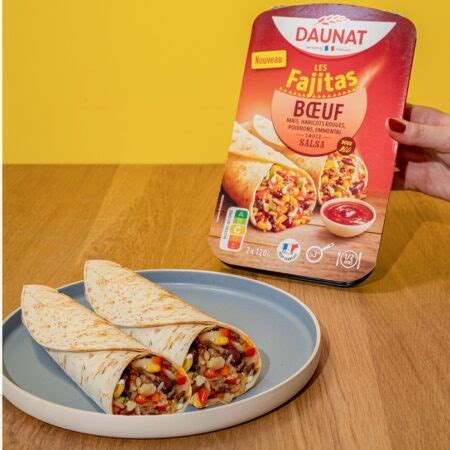 NOUVEAU La 1ère gamme de Fajitas déjà garnies Daunat