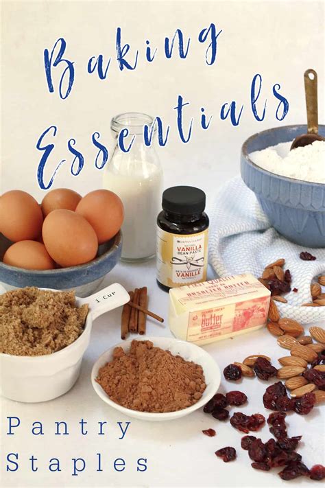 Basic Ingredients for Baking - Pantry Staples | One Hot Oven