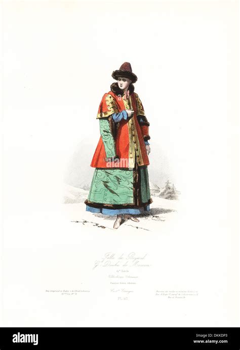 Boyar girl, Grand Duchy of Moscow, 17th century Stock Photo - Alamy