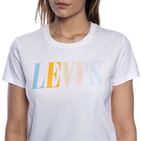 Koszulka Damska Levi S The Perfect Tee S Serif White Multi Bludshop