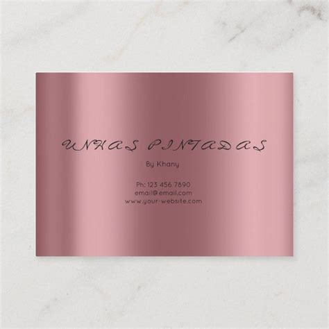 Rose Gold Floral Beauty Business Card