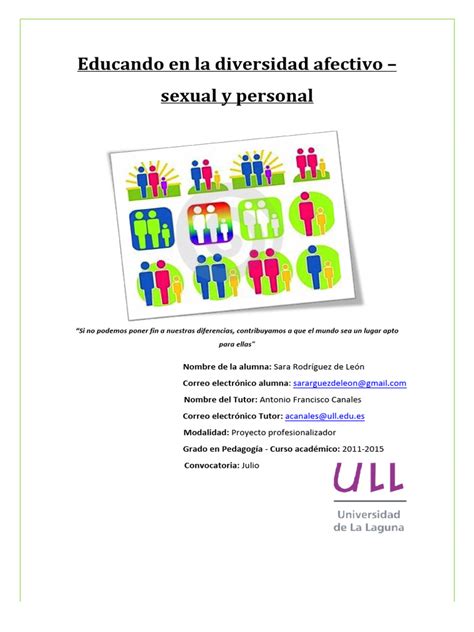 Educando En La Diversidad Afectivo Sexual Y Personal Pdf