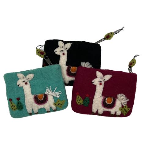 Alpaca Themed Purses in 100% Wool
