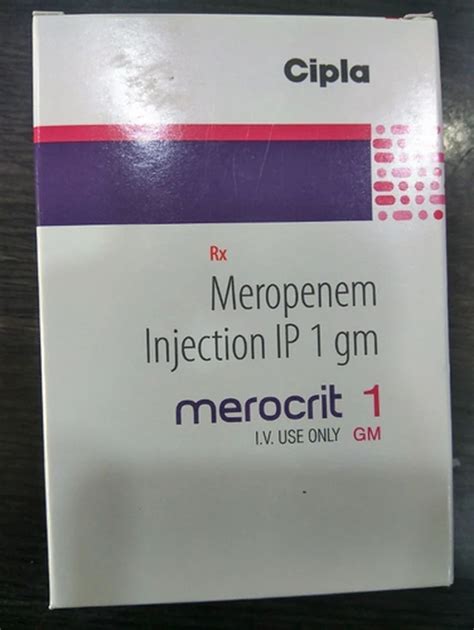 Merocrit 1gm Meropenem Injection At Best Price In Pune By Metro Medico