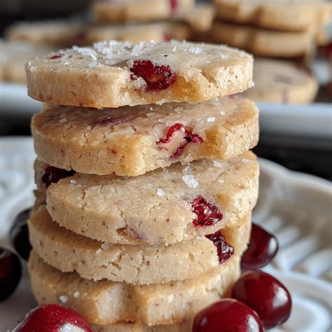 Cherry Almond Shortbread Cookies Recipe