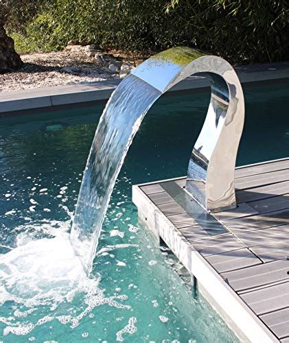 Zenlys Cascade en Inox 316 pour Piscine et Bassin Modèle Demi cœur