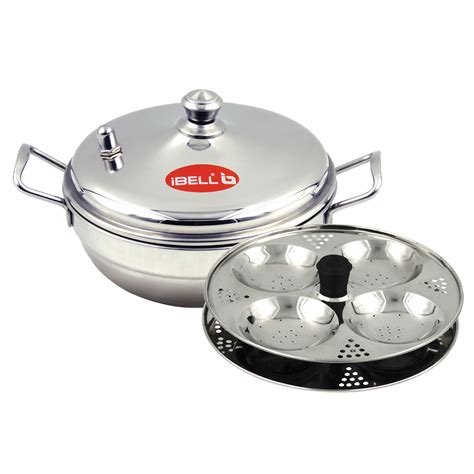 Ibell P K Stainless Steel Multi Purpose Kadai With Idli Plate