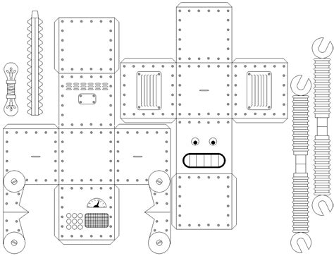 Free Printable 3d Robot Template