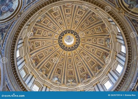 The Beautiful Inside of the Dome of St. Peter`s Basilica in Vatican ...