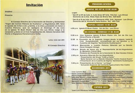 INFO HUALLANCA Bolognesi Ancash PERÚ Fiesta de la Virgen del