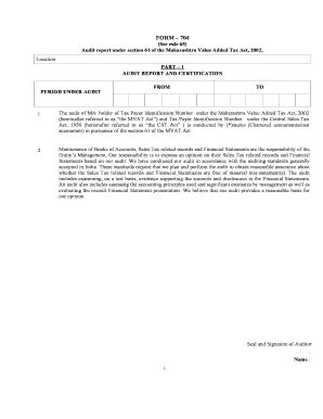 Fillable Online Form See Rule Audit Report Under Section Of