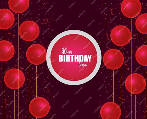 Premium Vector Happy Birthday Balloons Background