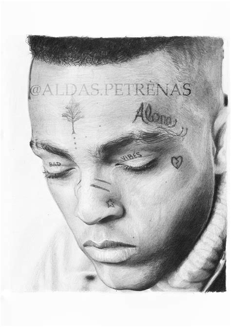 XXXTENTACION Portrait Pencil Drawing Fine Art Poster Print | Etsy