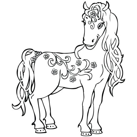 Christmas Horse Coloring Pages at GetDrawings | Free download