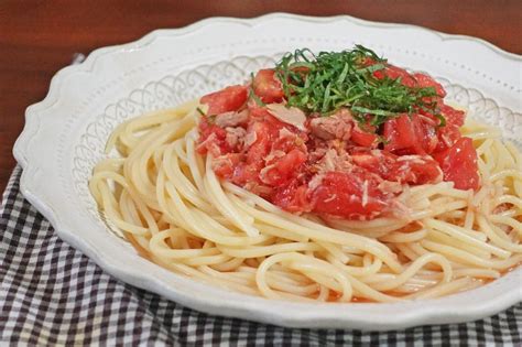 和えるだけの簡単！完熟トマトとツナの冷製パスタ Pure Life ～おいしく、楽しく、健康に。～