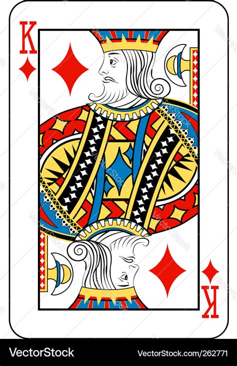 King of diamonds Royalty Free Vector Image - VectorStock