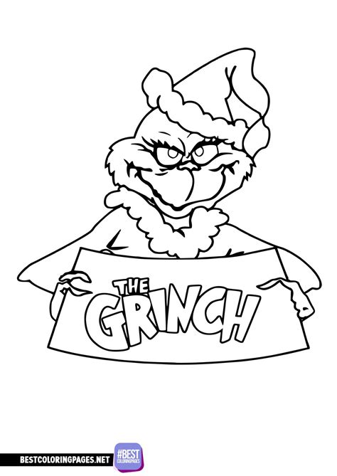 Grinch Coloring Pages Bestcoloringpages Net