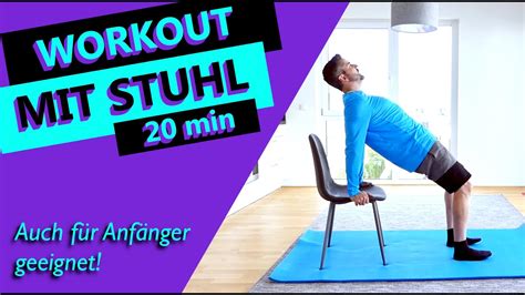 Workout mit Stuhl 20 min Stuhl Training auch für Anfänger geeignet