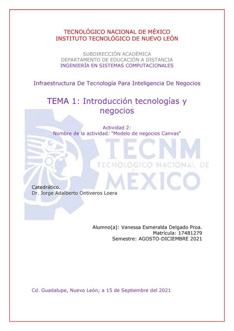 ACT2 Doc TECNOLÓGICO NACIONAL DE MÉXICO INSTITUTO TECNOLGICO DE