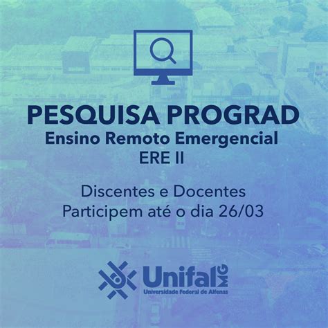 Pesquisa Prograd Card UNIFAL MG Universidade Federal De Alfenas