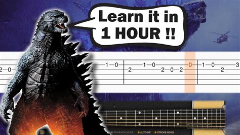 Godzillas Theme Easy Guitar Tutorial Tab Youtube