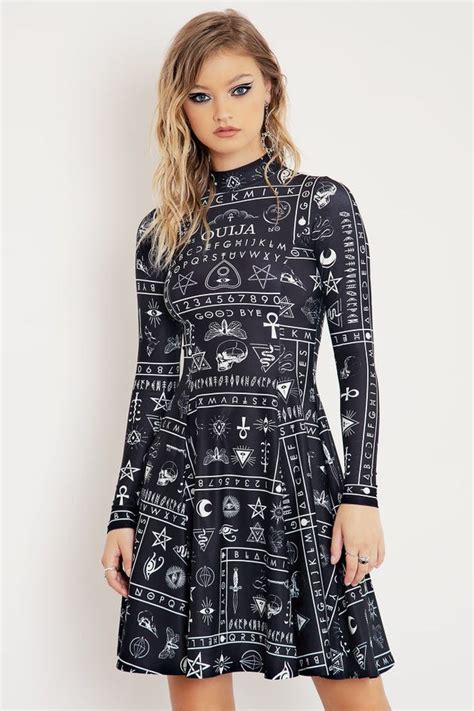 Ouija Long Sleeve Evil Longline Dress Limited