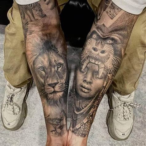 African Arm Tattoo