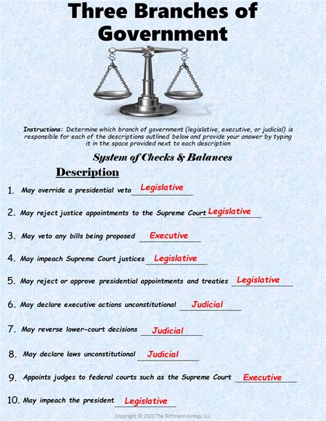 Teaching The Principles Of The Constitution Worksheet