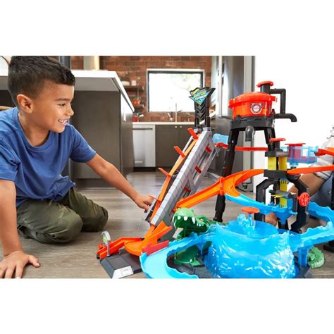 Hot Wheels Cocodrilo Destructor Pista De Coches De Juguete Multicolor Kidinn