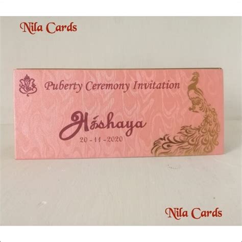 Puberty Ceremony Cards Nila Cards