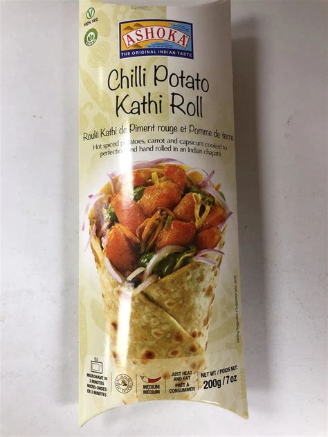 Ashoka Frozen Chilli Potato Kathi Rolls G A Indian Grocery Online