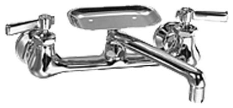 Chicago Faucets ABCP Hot And Cold Sink Faucet With Soap Dish Traditional Utility Sink
