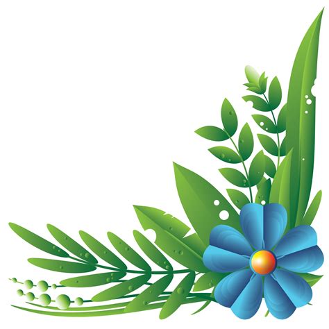 Flower Right Down Corner Frame Png