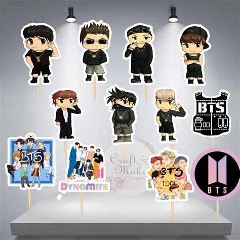 Bts Theme Cupcake Topper Pcs Lazada Ph