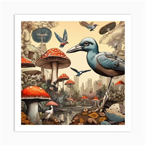 Bird In The Forest Art Print by NerdyNerak - Fy